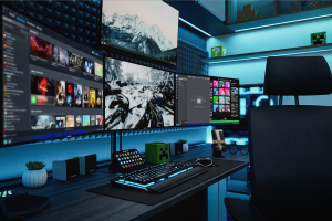 geek gaming setup