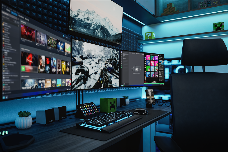 geek gaming setup