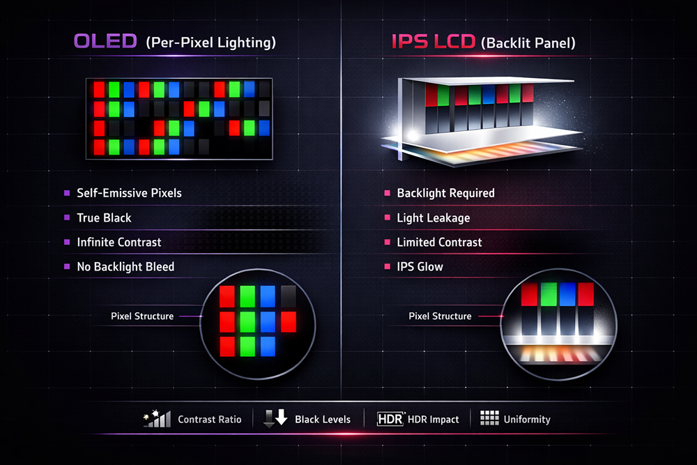 True black OLED vs IPS LCD - What&rsquo;s the difference